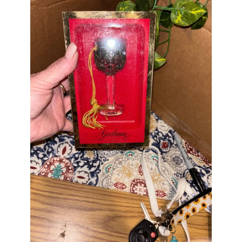 Gorham Lady Anne Emerald Green Hock Wine Full Lead Crystal Ornament Germany